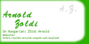 arnold zoldi business card