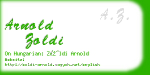 arnold zoldi business card